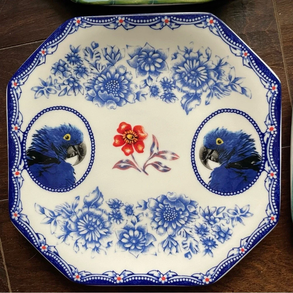 Vintage Anthropologie Lou Rota Nature Table Dessert Plate set of 4